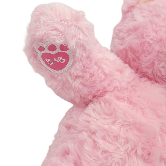 Build A Bear Pink Cuddles Plush 17" Teddy Bear Swirl Fur BABW Stuffed Animal Toy - Picture 11 of 12